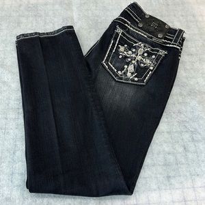 Miss Me Easy Skinny ankle Jeans. 26 x 29. Black wash